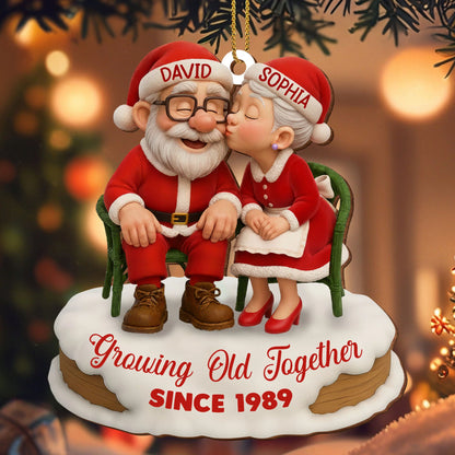 Growing Old Together Elderly Couple Christmas
