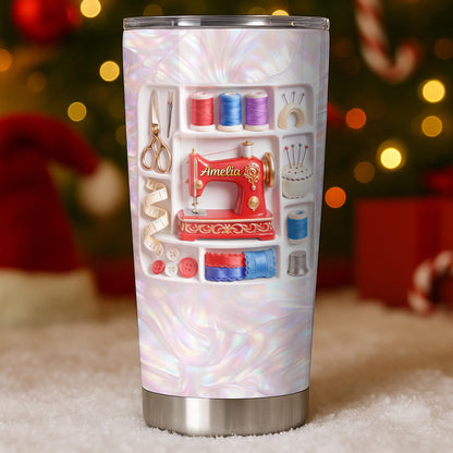 Personalized Sewing Tumbler 20Oz personalization view for Mom