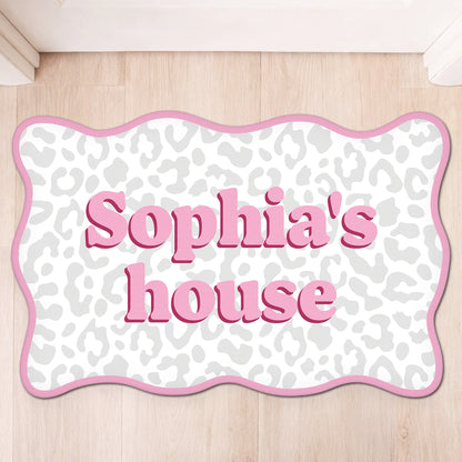 Custom House Name Shaped Doormat - Personalized Gift for Best Friends