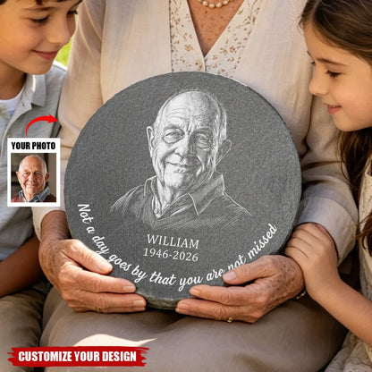 Your Wings Were Ready Personalized Memorial Stone - Custom Photo Gift for Family