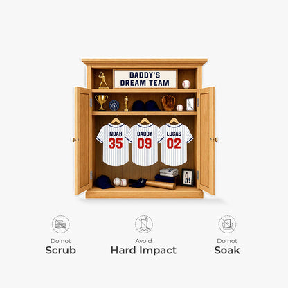 Plaque material and size view - Custom Baseball Dad Plaque