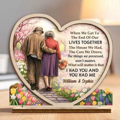 "When We Get To The End Of Our Lives Together" Personalized Wooden Plaque - Anniversary Gift for Husband & Wife