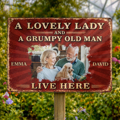 Custom Couple Photo Metal Sign for Couples with personalized design details for meaningful gifting image 7