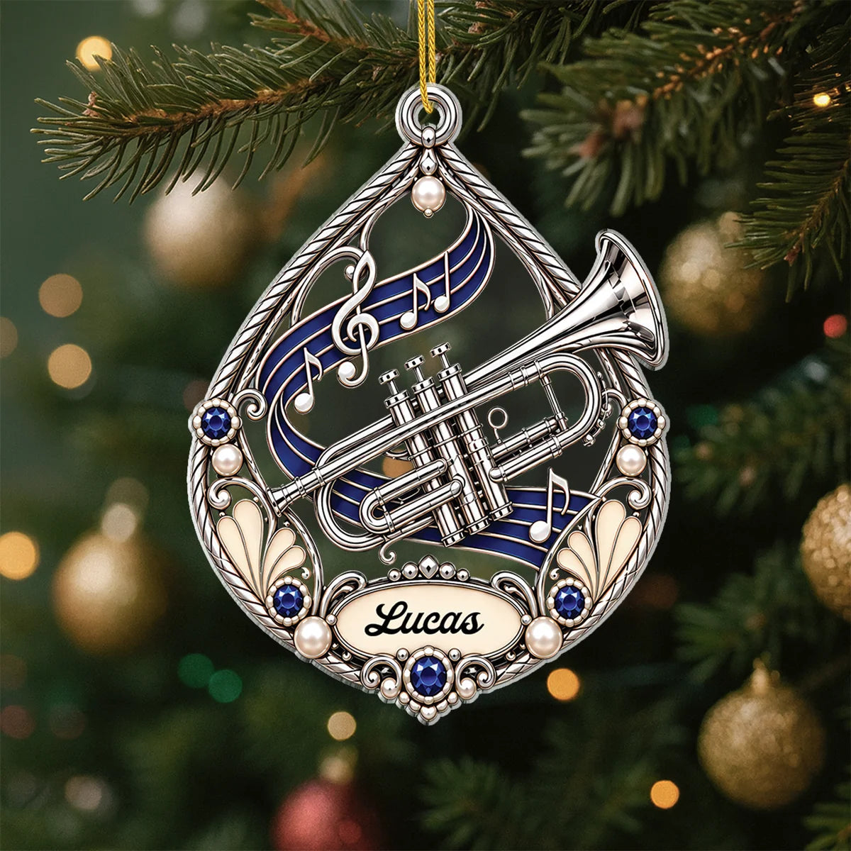 Custom Musical Instrument Name Acrylic Ornament - Personalized Keepsake Christmas Gift