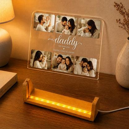 Night Light material and size view - Personalized Daddy Night Light