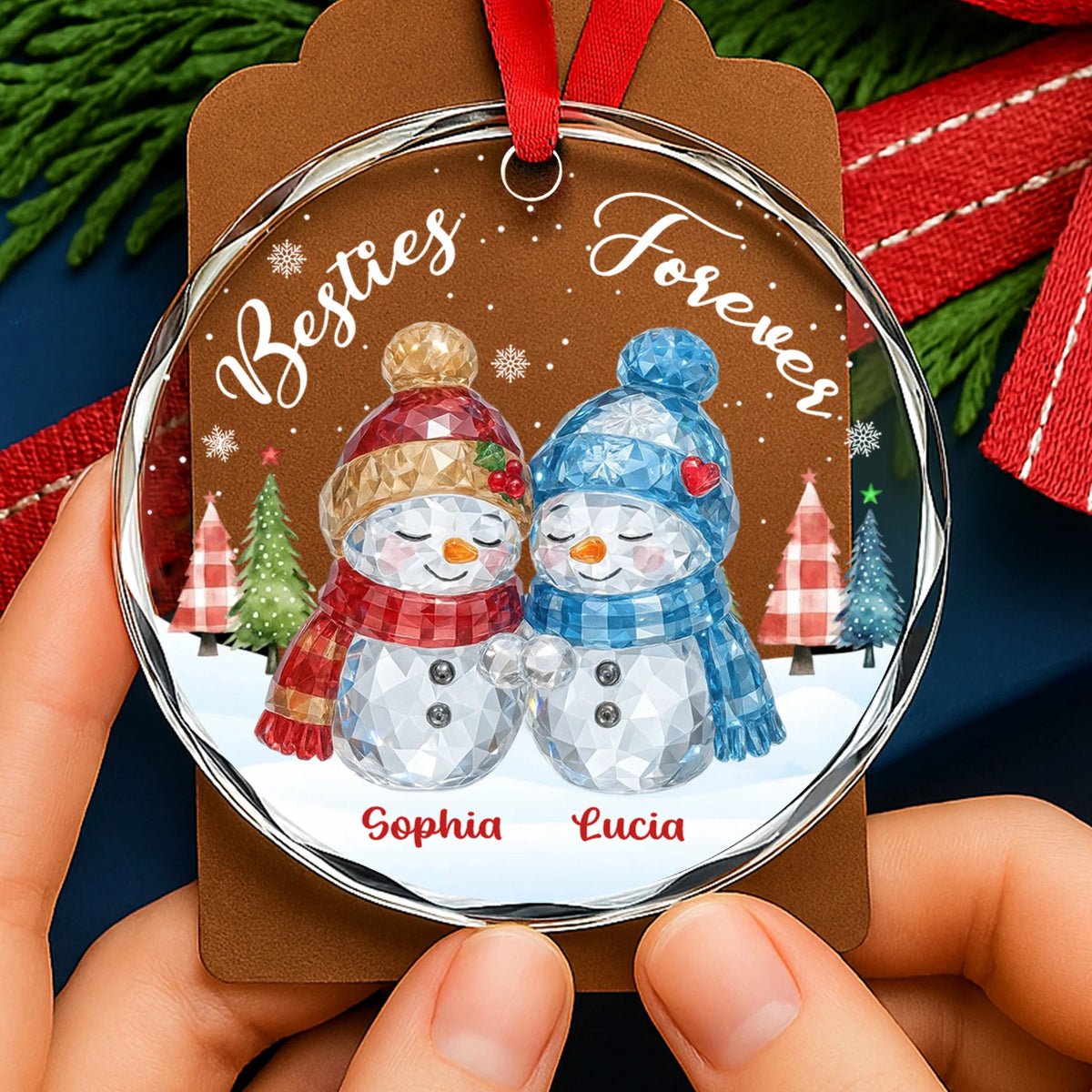 Besties Forever Snowmen Ornament