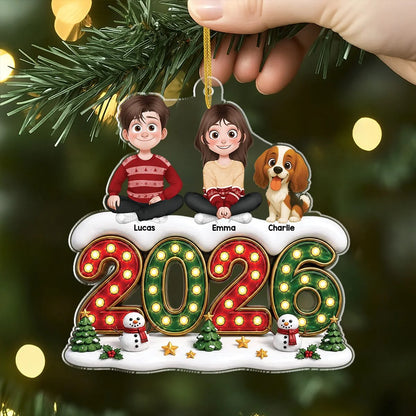 Personalized Family Acrylic Ornament - Custom Keepsake Gift