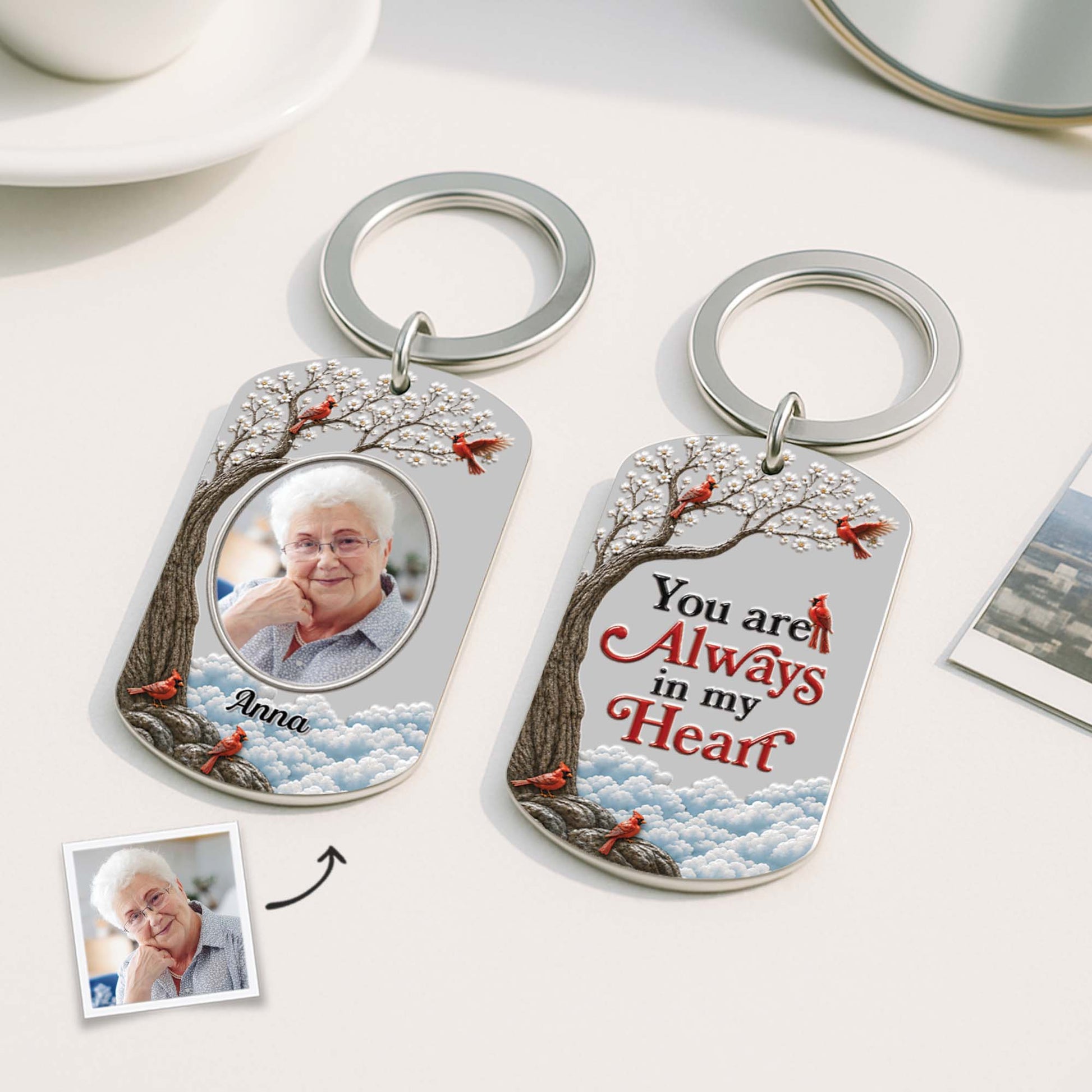 Personalized Memorial Keychain personalization view for Family