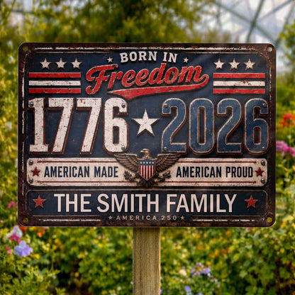 Custom Patriotic Metal Sign for Dad with personalized design details for meaningful gifting image 7