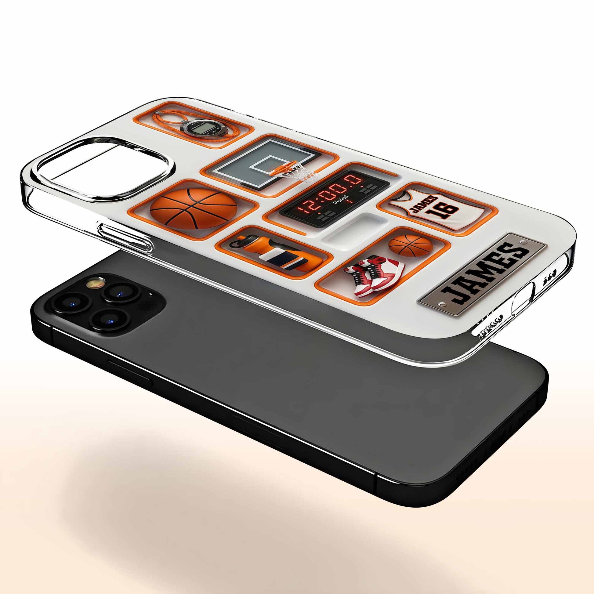 Personalized Basketball Phone Case - Custom Jersey & Hoop Sports Gift for Basketball Lovers