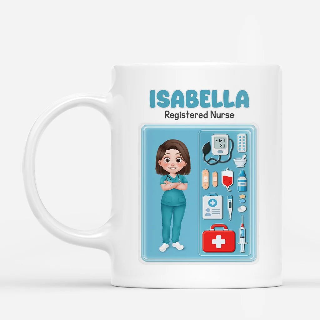 Registered Nurse Mug with Custom Name – Personalized RN Keepsake, Nurse Appreciation Gift