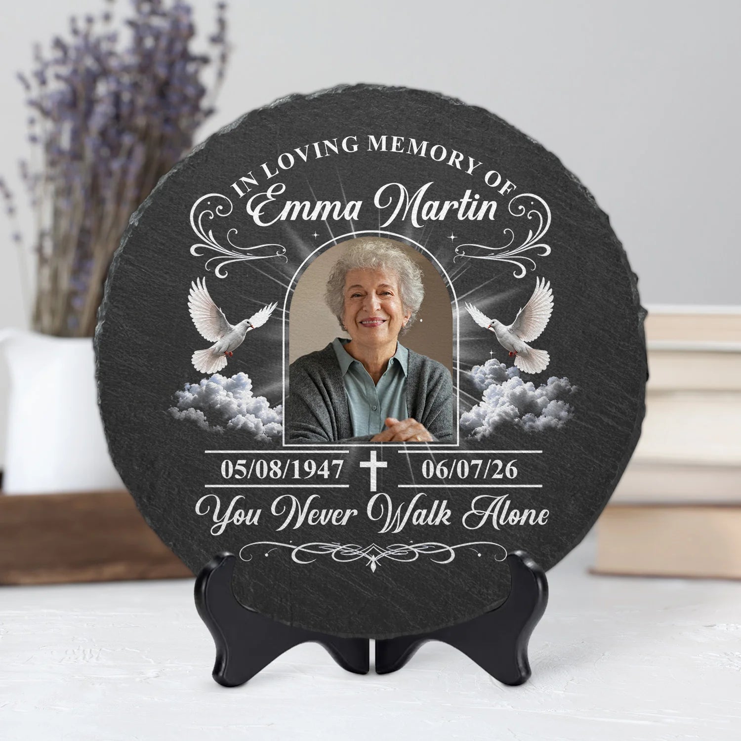 In Loving Memory Personalized Memorial Stone - Custom Photo Memorial Gifts