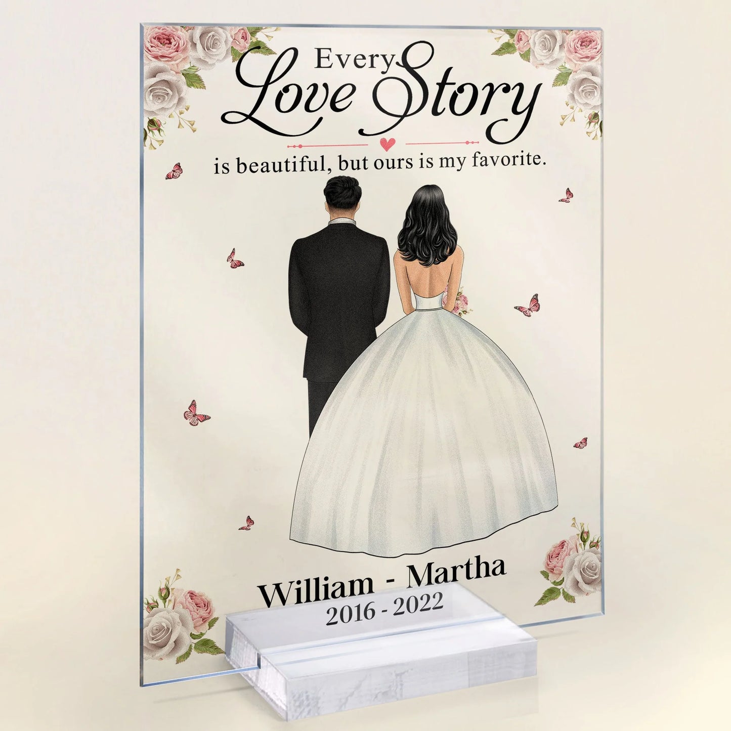 Custom Wedding Anniversary Plaque personalization view for Couples