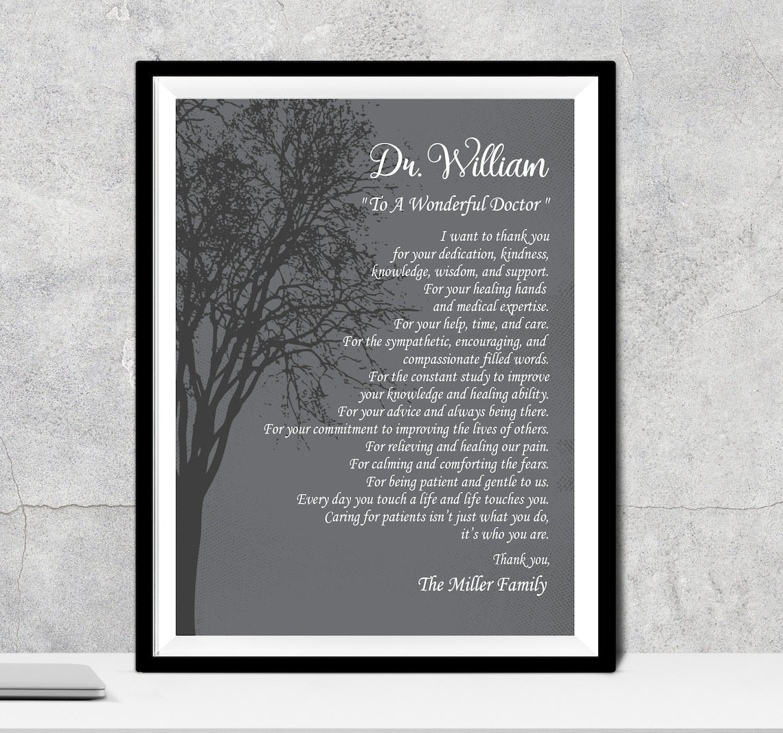 Custom Doctor Appreciation Gift for Colleagues with personalized design details for meaningful gifting image 6