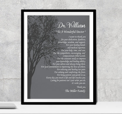 Custom Doctor Appreciation Gift for Colleagues with personalized design details for meaningful gifting image 6