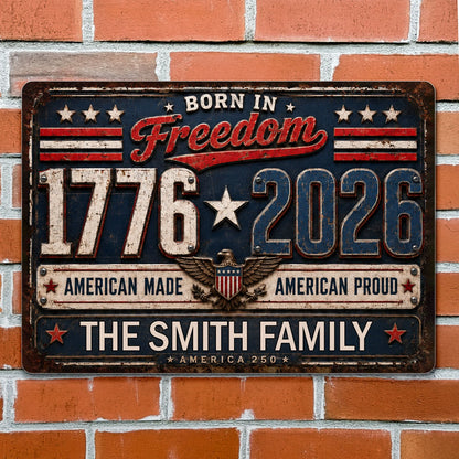 Custom Patriotic Metal Sign personalization view for Dad
