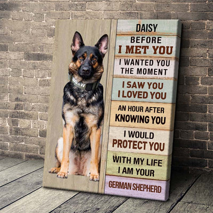 I Saw You I Loved You Personalized Dog Photo Canvas / Poster - Custom Wall Art for Pet Lovers Memorial Keepsake