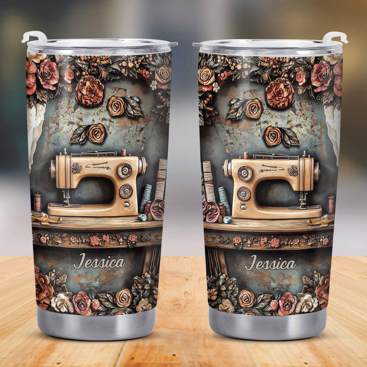 Celebrate Creativity Vintage Sewing Machine And Roses