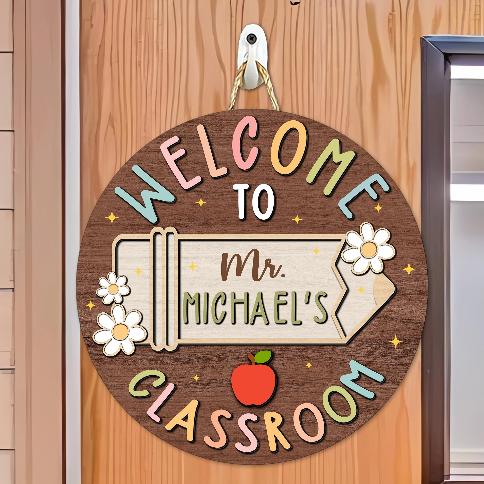 Personalized Teacher Door Sign for Teacher with personalized design details for meaningful gifting