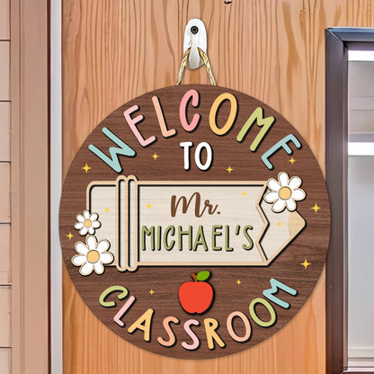 Personalized Teacher Door Sign for Teacher with personalized design details for meaningful gifting