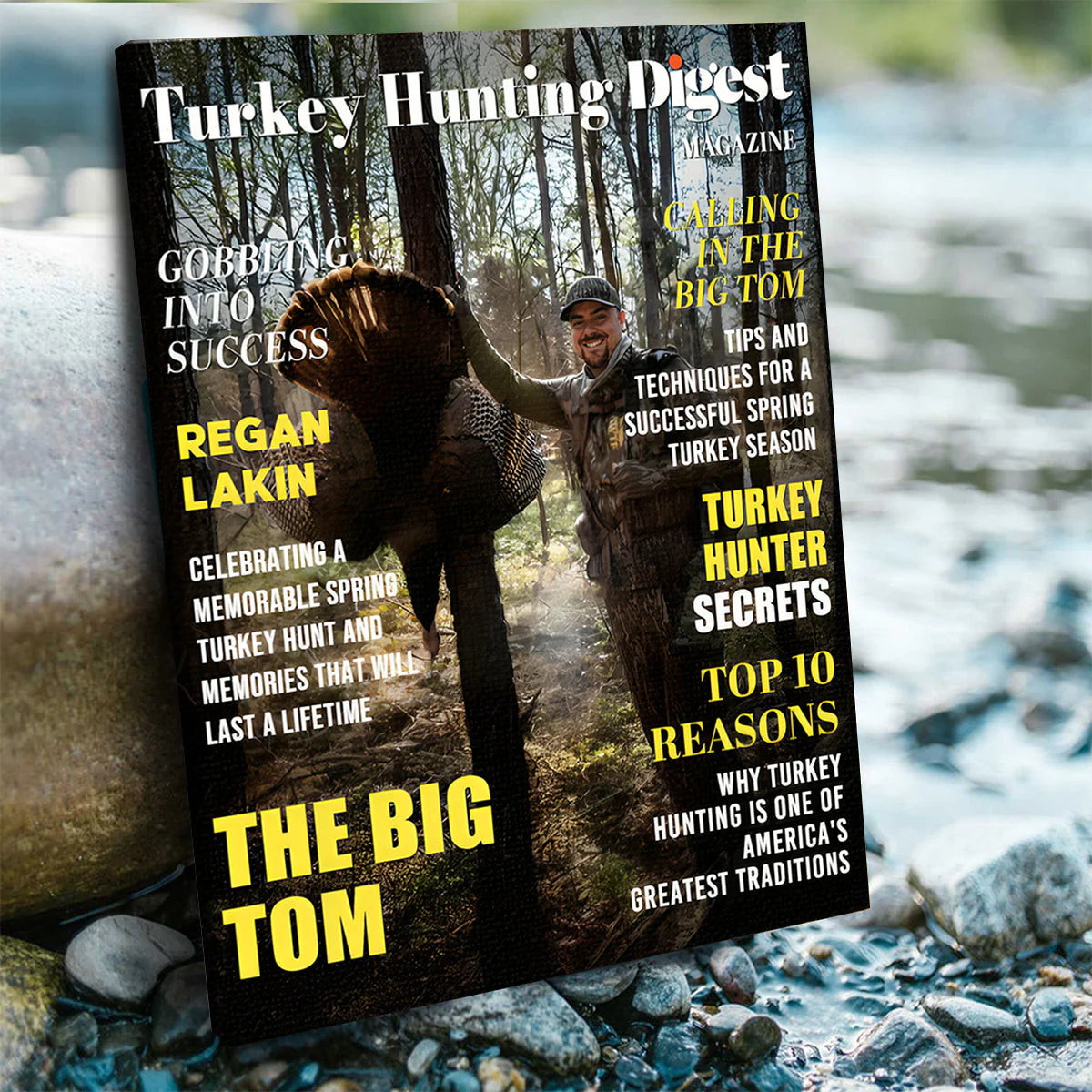 Custom Hunting Magazine Cover Canvas personalization view for Dad