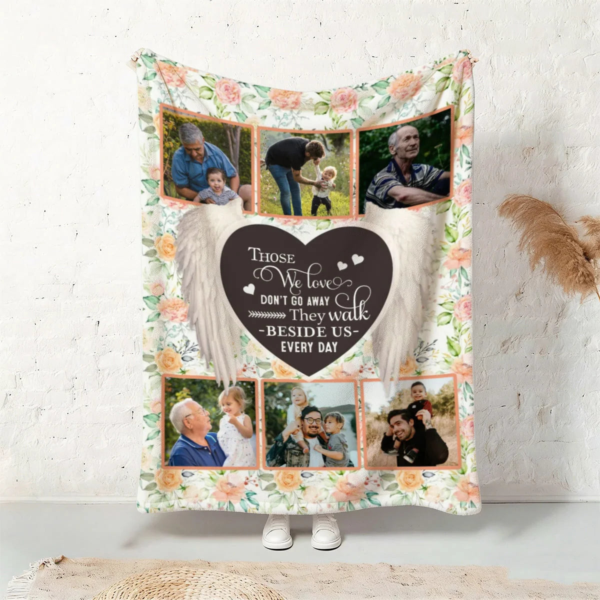 Because Someone We Love Is in Heaven - Personalized Memorial Blanket for Grieving Family