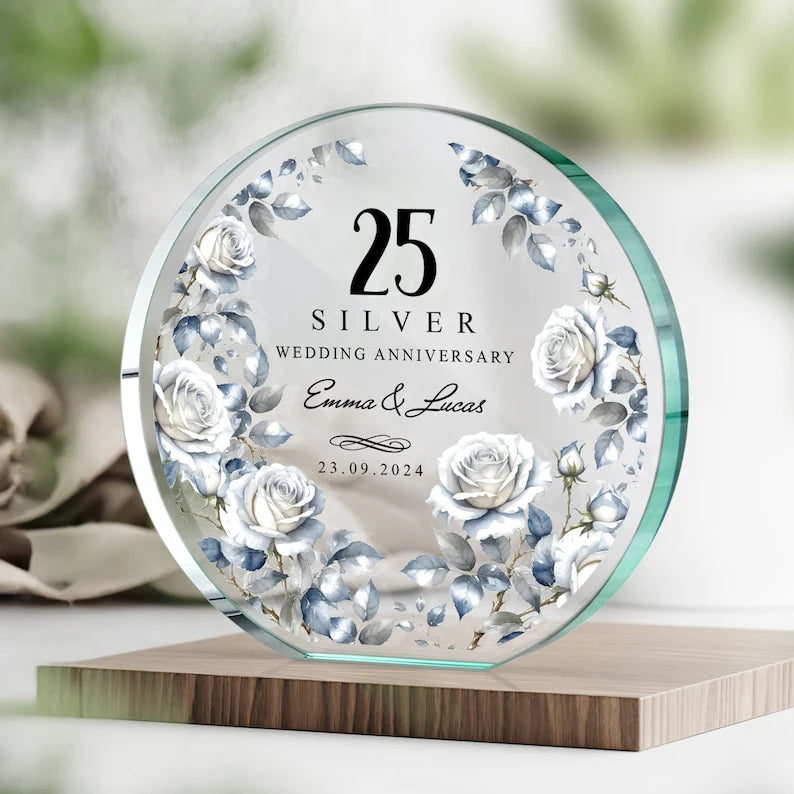 Personalized 25Th Wedding Anniversary Gift personalization view for Couples