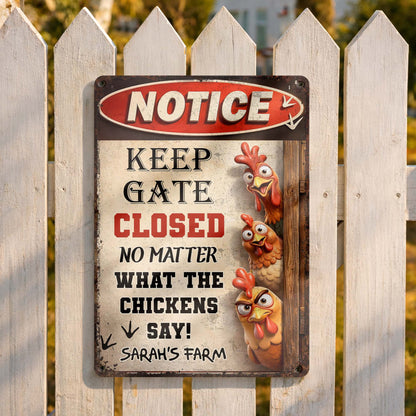 Custom Chicken Coop Sign for Family with personalized design details for meaningful gifting