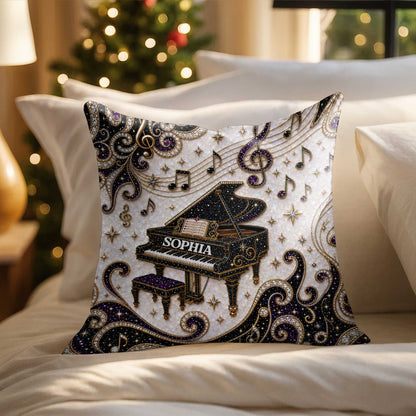 Custom Music Lovers Pillow for Best Friends with personalized design details for meaningful gifting image 6