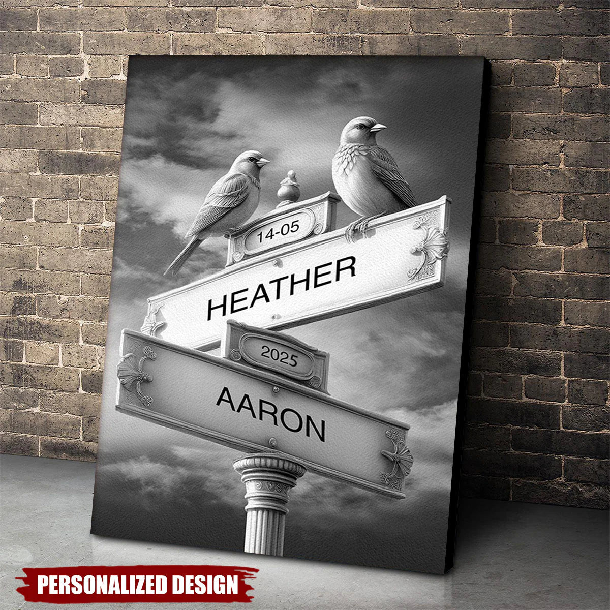 Personalized Street Sign Canvas personalization view for Couples