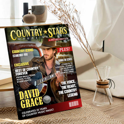 Canvas / Poster material and size view - Custom Country Stars Magazine Canvas