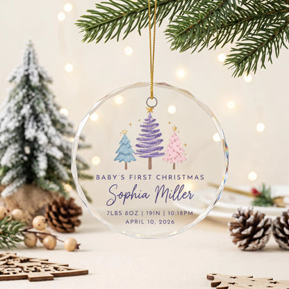 Baby’s First Christmas Glass Ornament, Personalized Birth Stats, Christmas Gift For Baby ebad52cc-1754-4767-b7d6-6e7edb3f23ed-3.jpg