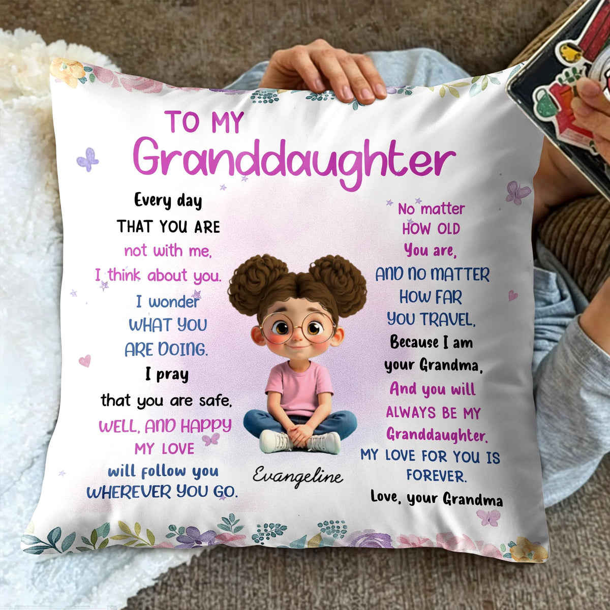 Love Will Follow You Wherever You Go - Personalized Pillow for Granddaughter
