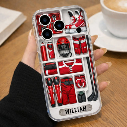 Personalized Hockey Phone Case for Son/Grandson with personalized design details for meaningful gifting image 6