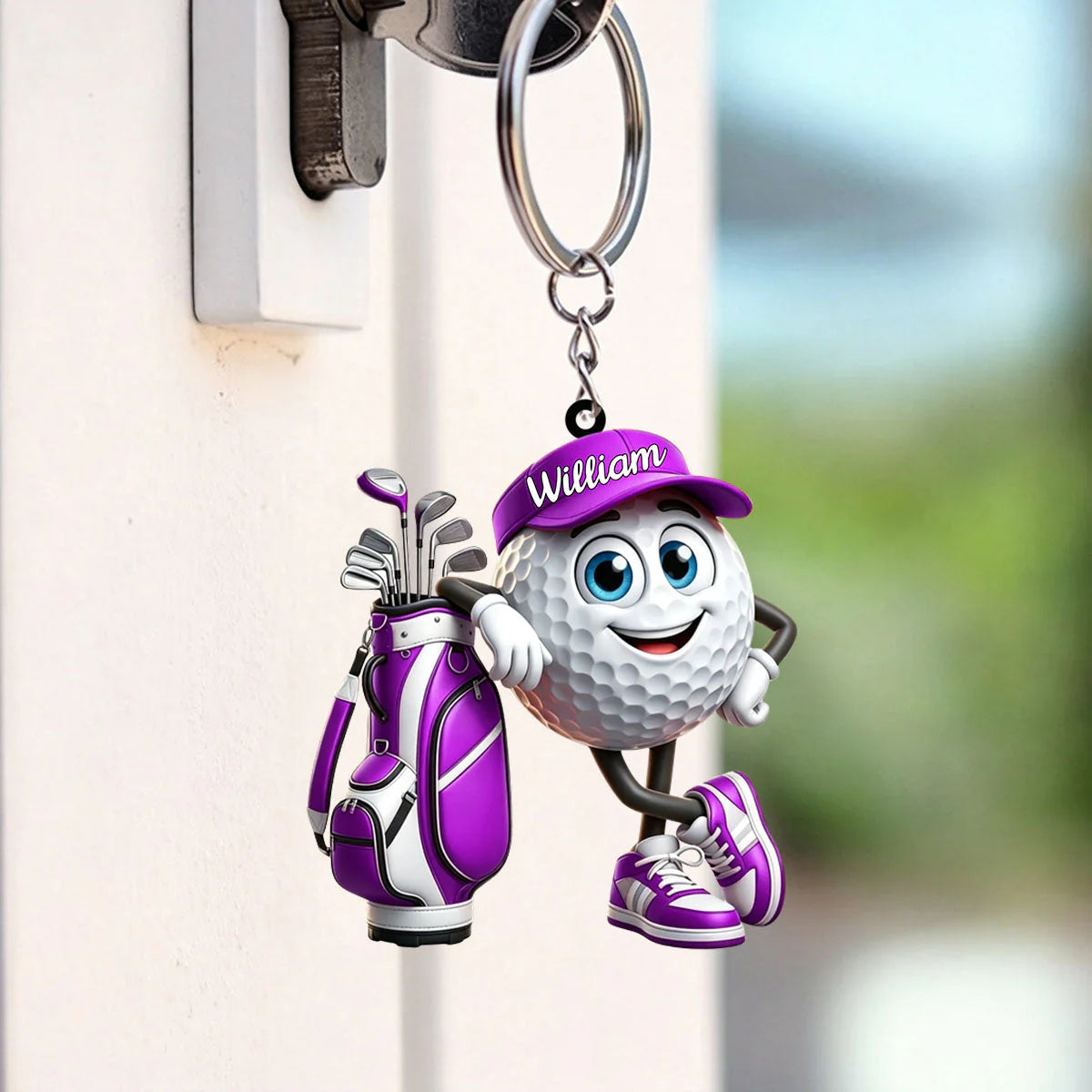 Personalized Golf Keychain personalization view for Dad