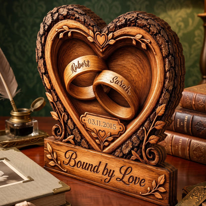 Custom Wedding Anniversary Wooden Plaque personalization view for Couples