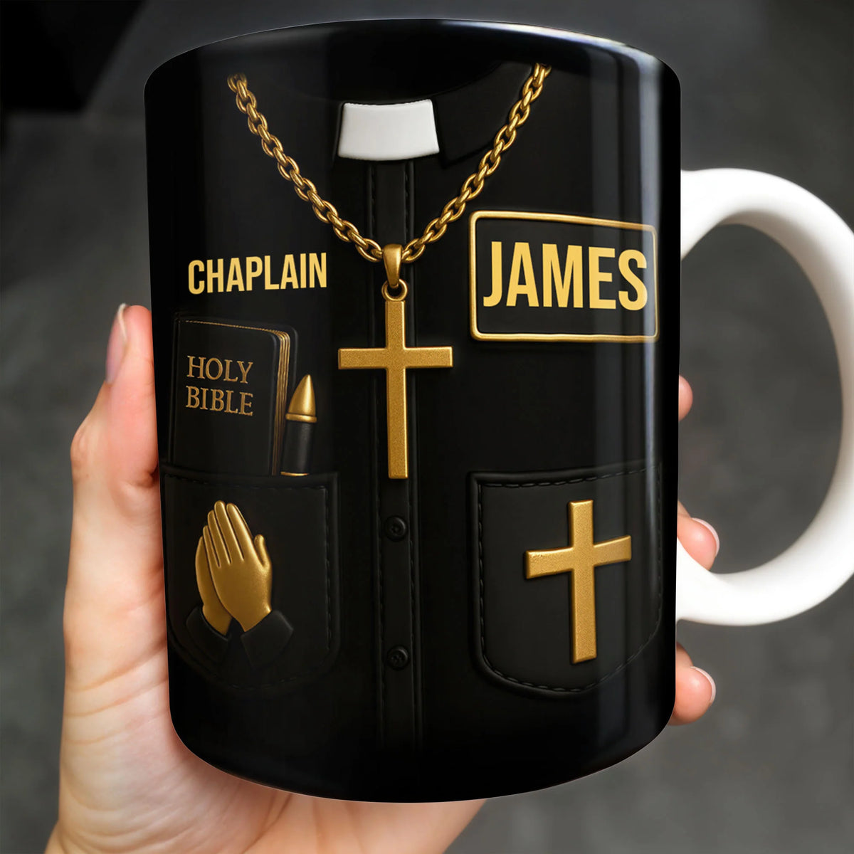Faith & Dedication Clergy Uniform Personalized Mug - Custom Pastor Appreciation Gift