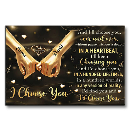 Custom Couple Anniversary Wall Art for Wife with personalized design details for meaningful gifting image 8