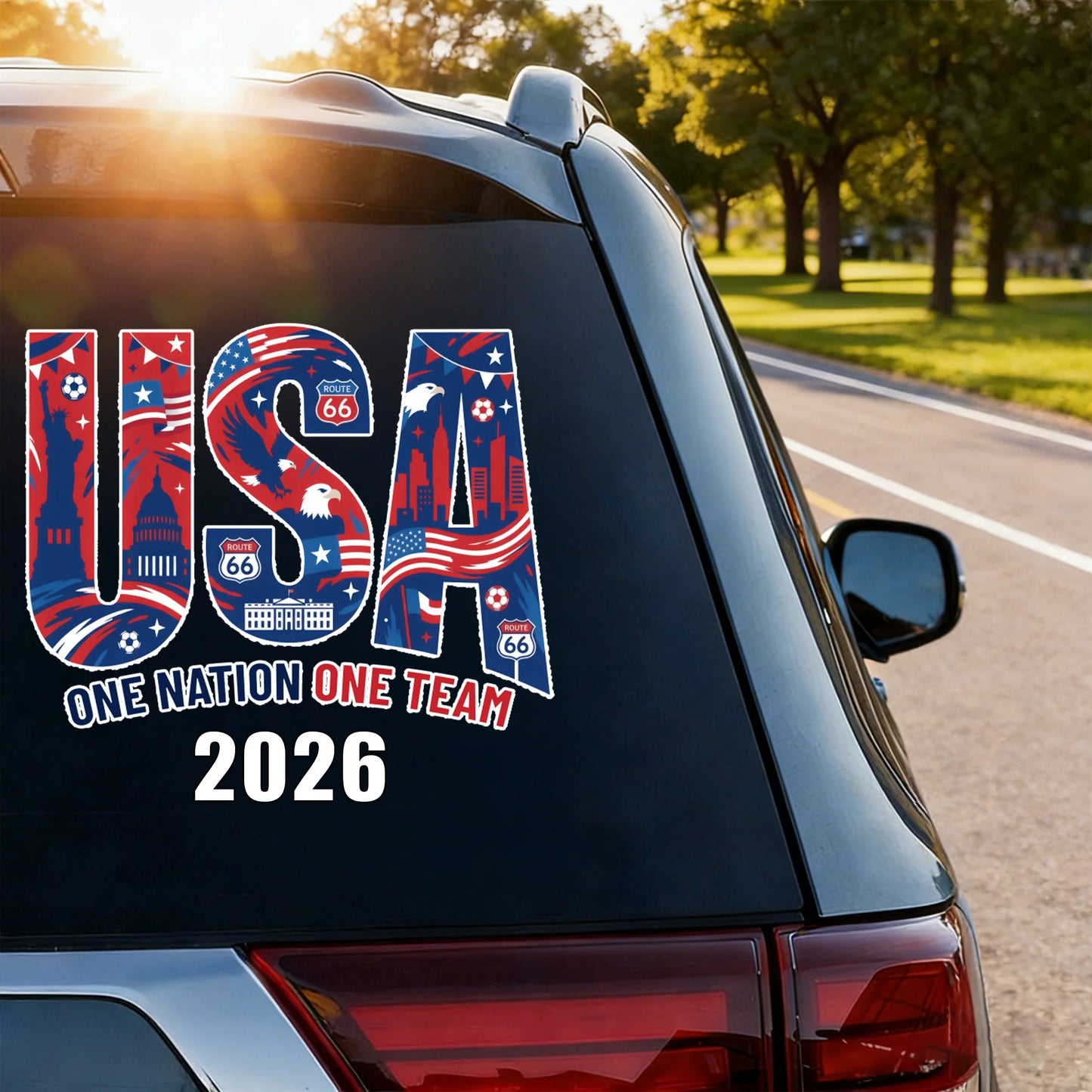 Custom 2026 World Soccer Car Sticker personalization view for Yourself