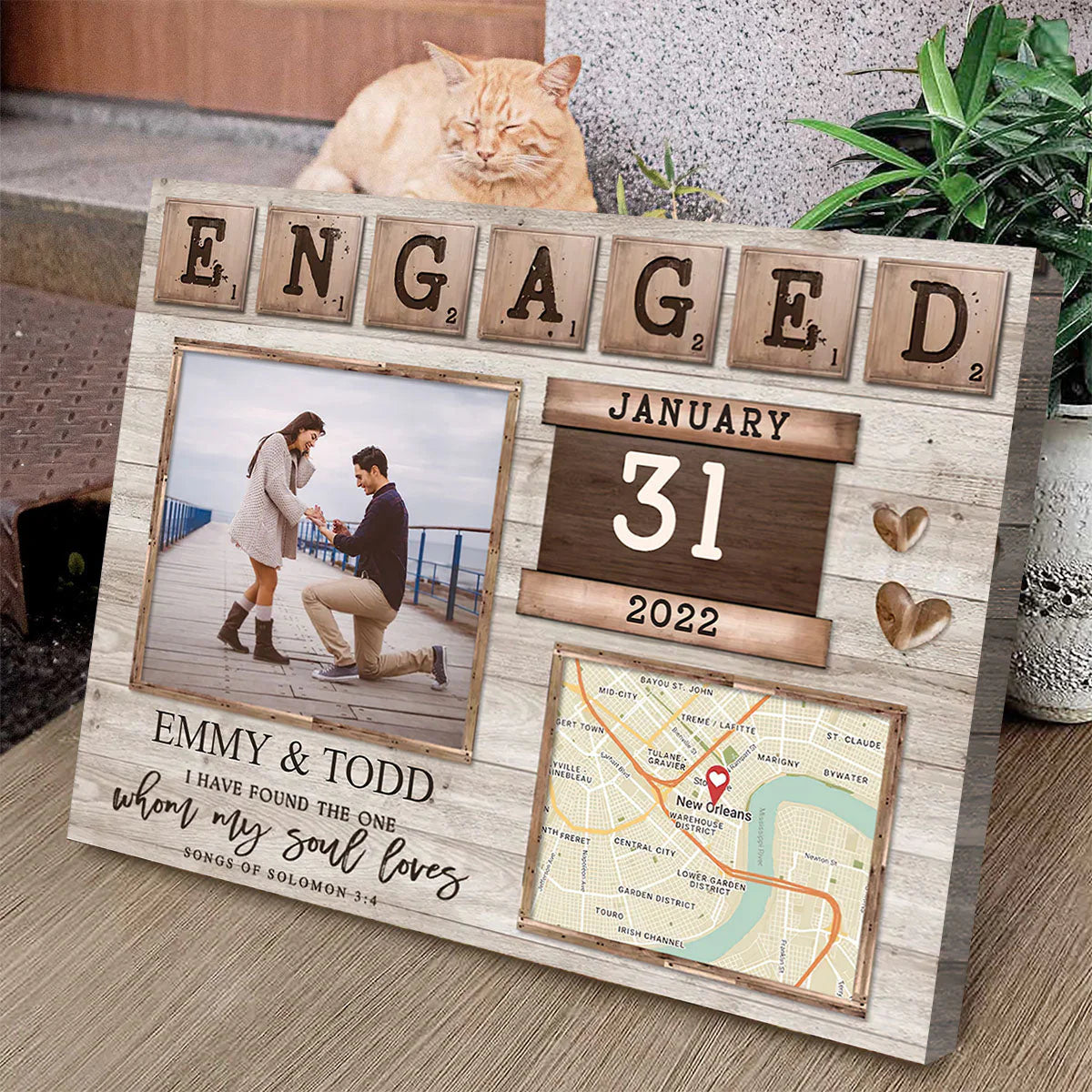 Custom Engagement Map Canvas personalization view for Couples