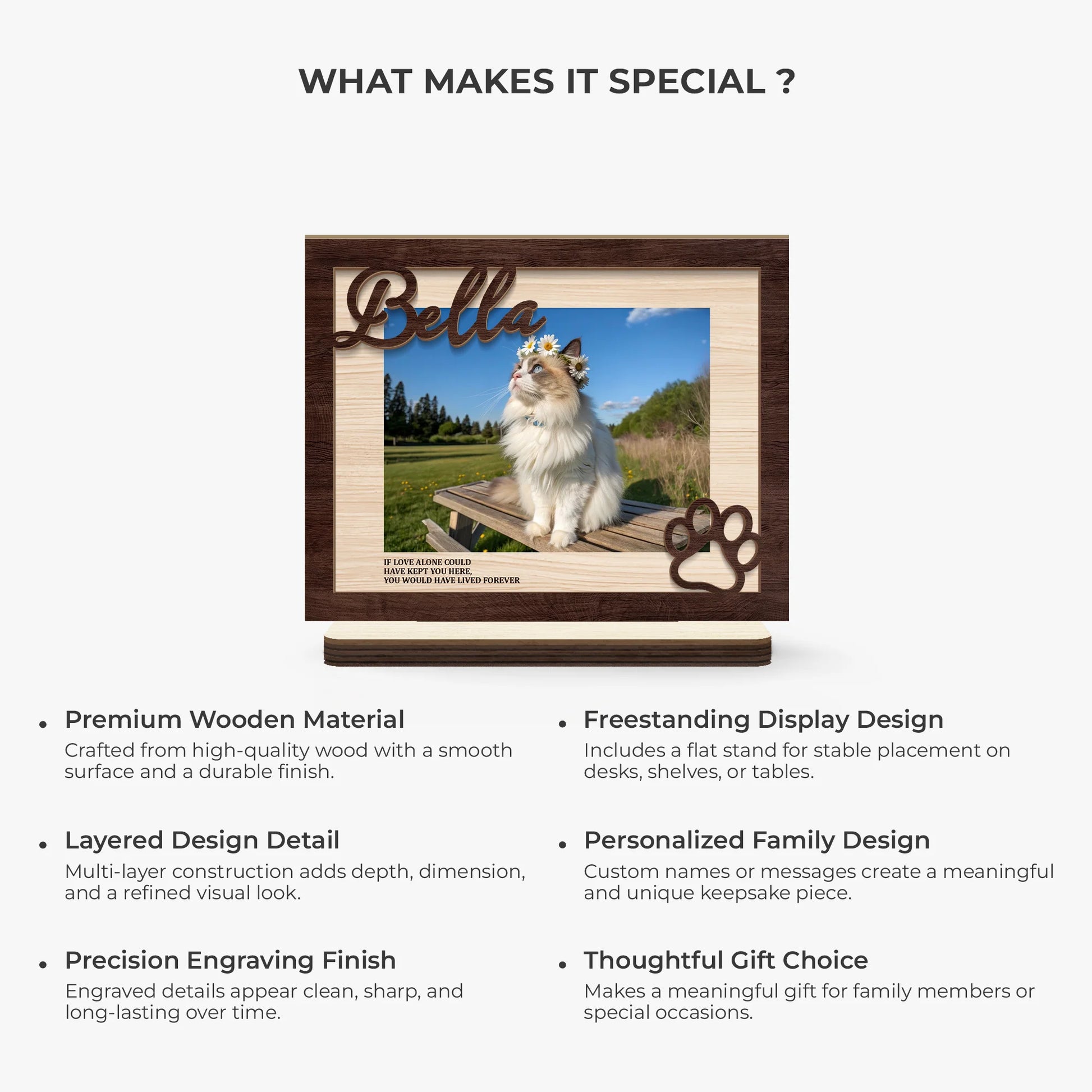 Custom Pet Memorial Gifts for Cat Lovers with personalized design details for meaningful gifting image 6