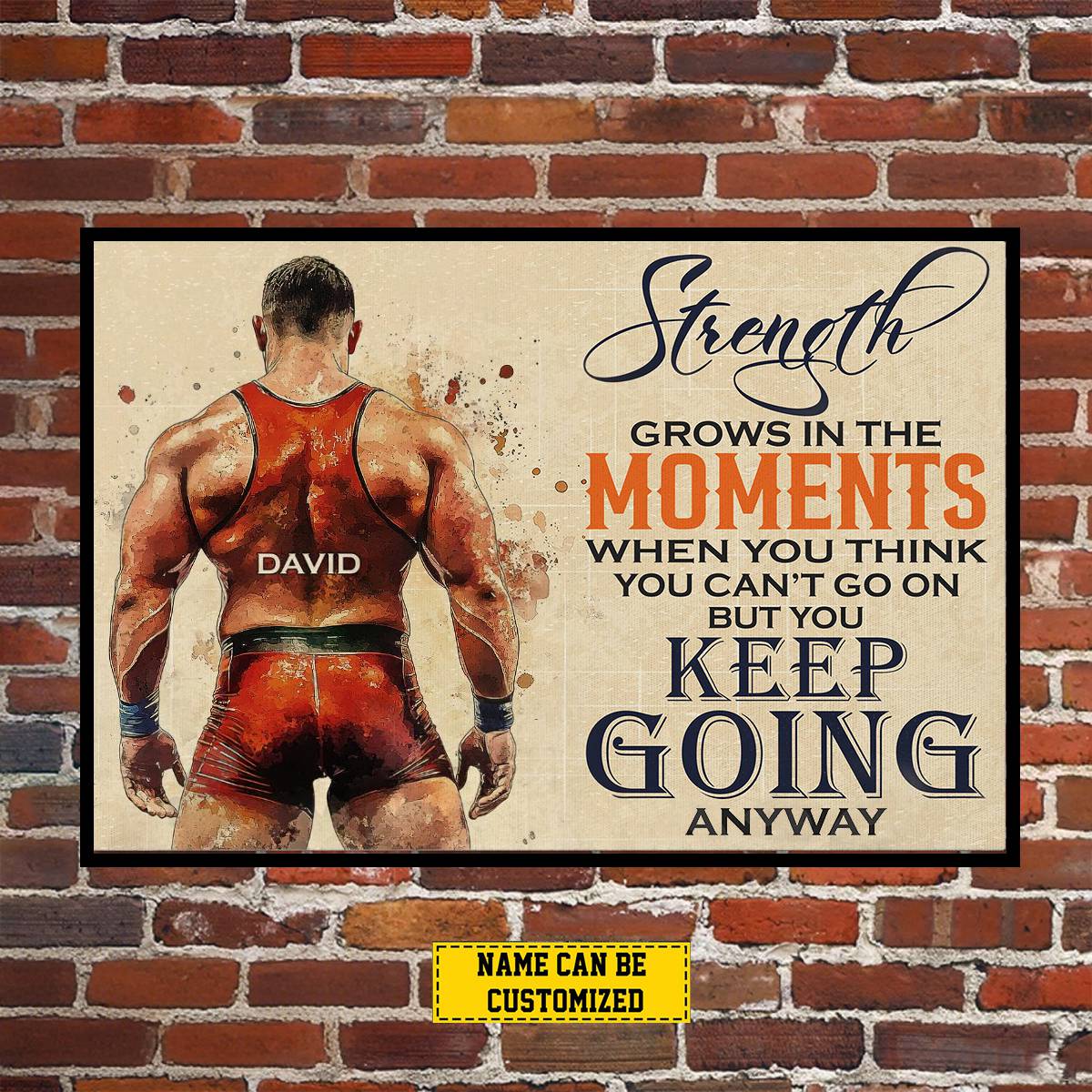 Canvas / Poster material and size view - Personalized Wrestling Canvas Art