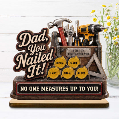 Personalized Dad Wooden Plaque personalization view for Dad