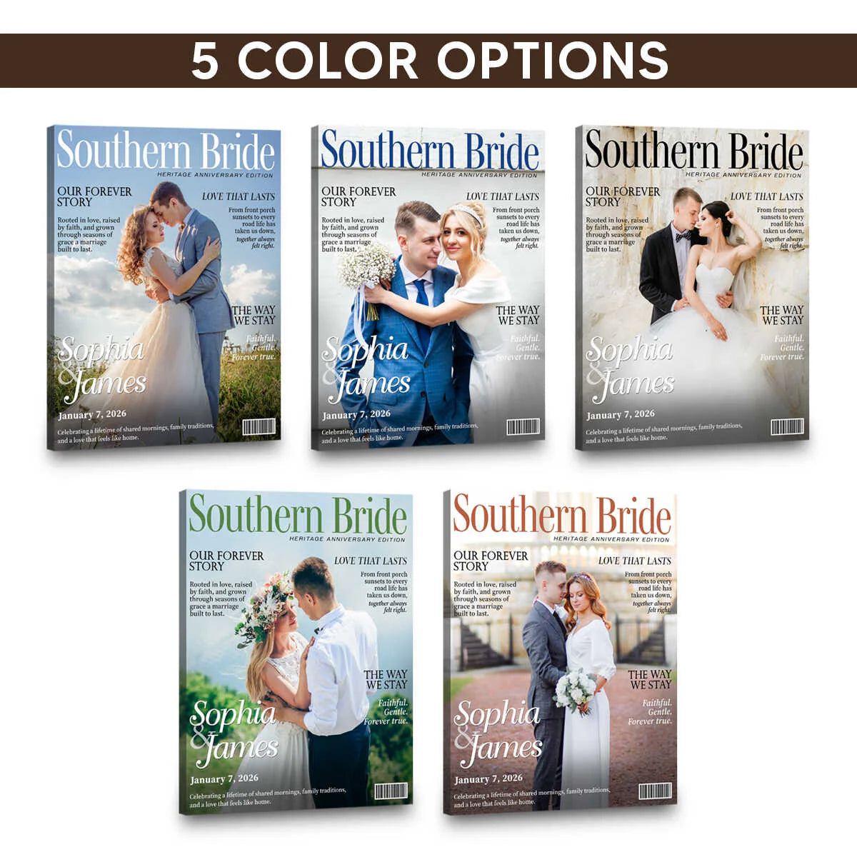 Custom Wedding Canvas personalization view for Wife