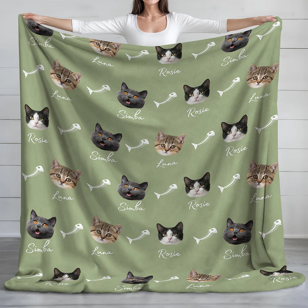 Blanket material and size view - Personalized Pet Photo Blanket