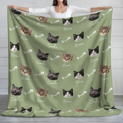 Blanket material and size view - Personalized Pet Photo Blanket