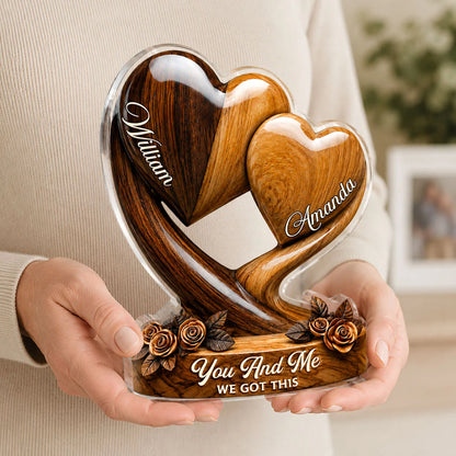 Custom Couple Anniversary Plaque personalization view for Wife