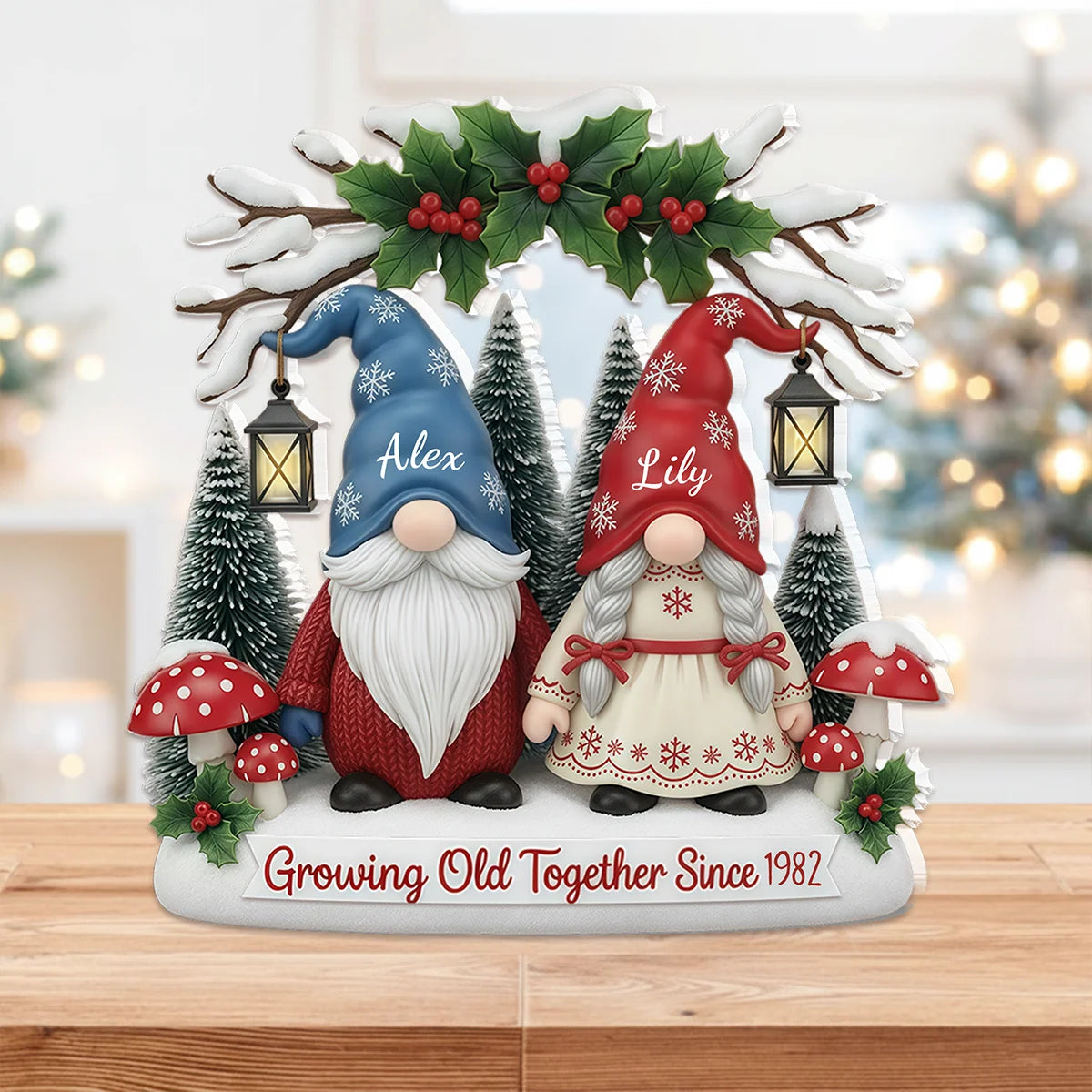 Growing Old Together Personalized Couple Acrylic Plaque - Custom Anniversary Gift for Husband & Wife