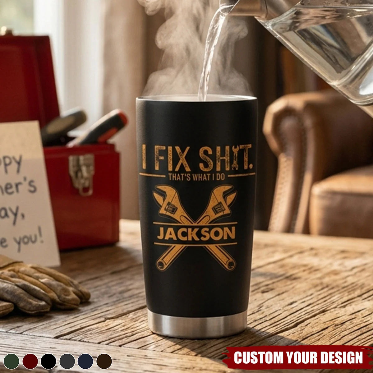 I Fix Stuff That's What I Do - Personalized Tumbler for Dad Husband Grandpa Custom Gift