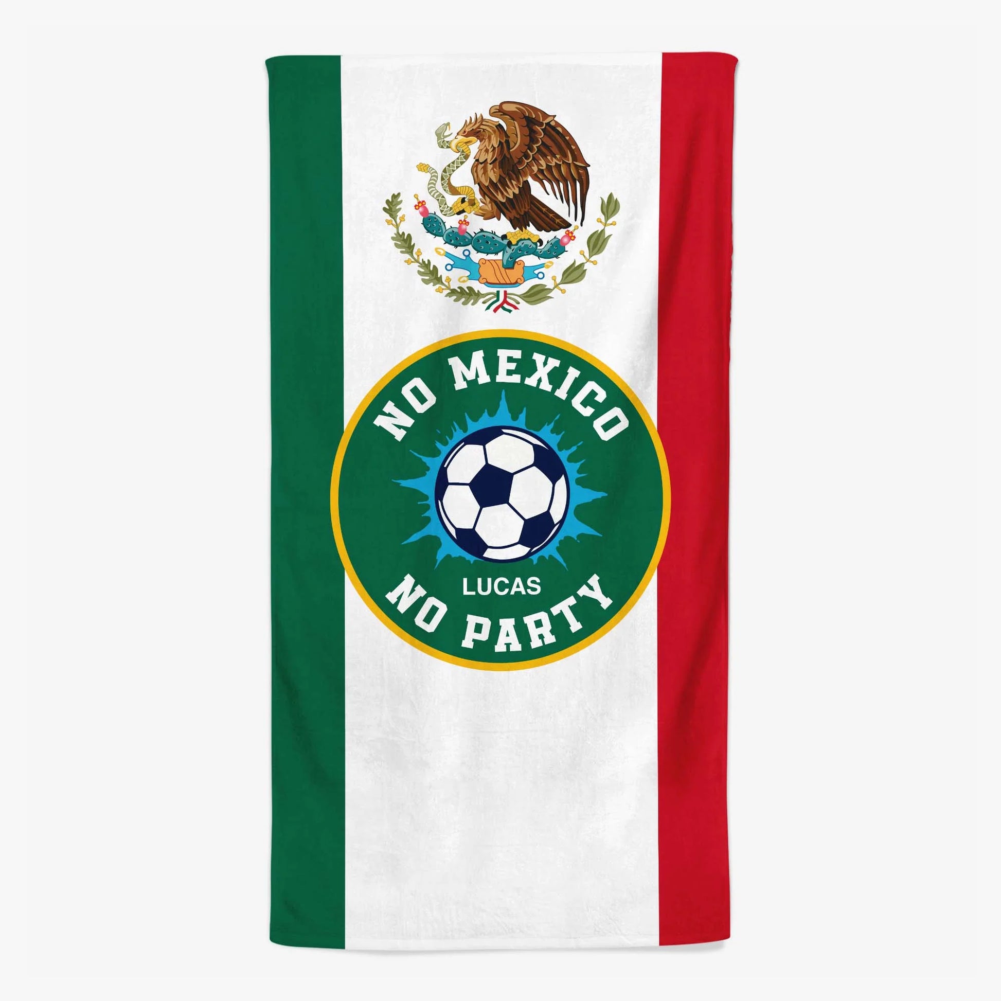 Custom Soccer Beach Towel for Yourself with personalized design details for meaningful gifting